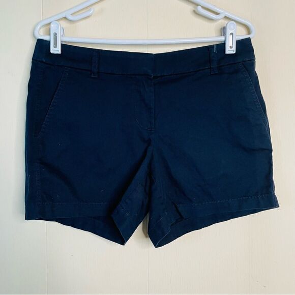 J. Crew Factory Navy Blue Chino Shorts - Picture 1 of 3